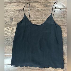 Everlane Silk Tank Navy Size 4